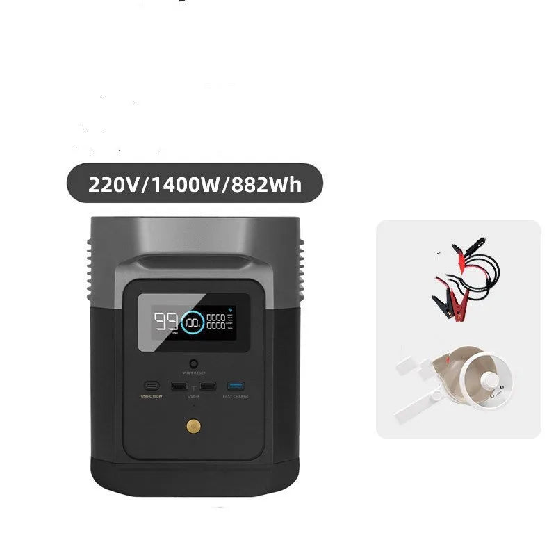 Rui Pro 720Wh portable lithium power station with multiple output ports on a grey case.
