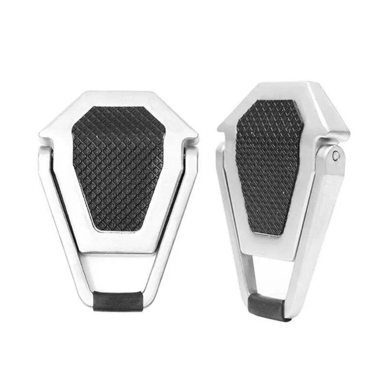 Portable aluminium alloy laptop stand bracket in silver and white foldable design