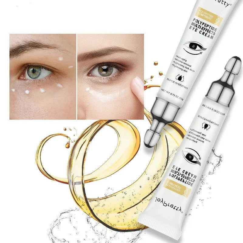 Anti dark circle peptide eye cream jar showing 20g capacity for universal skin types