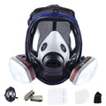 Blue edge spherical full face mask with silicone trapezoidal canister for KN95 respiratory protection