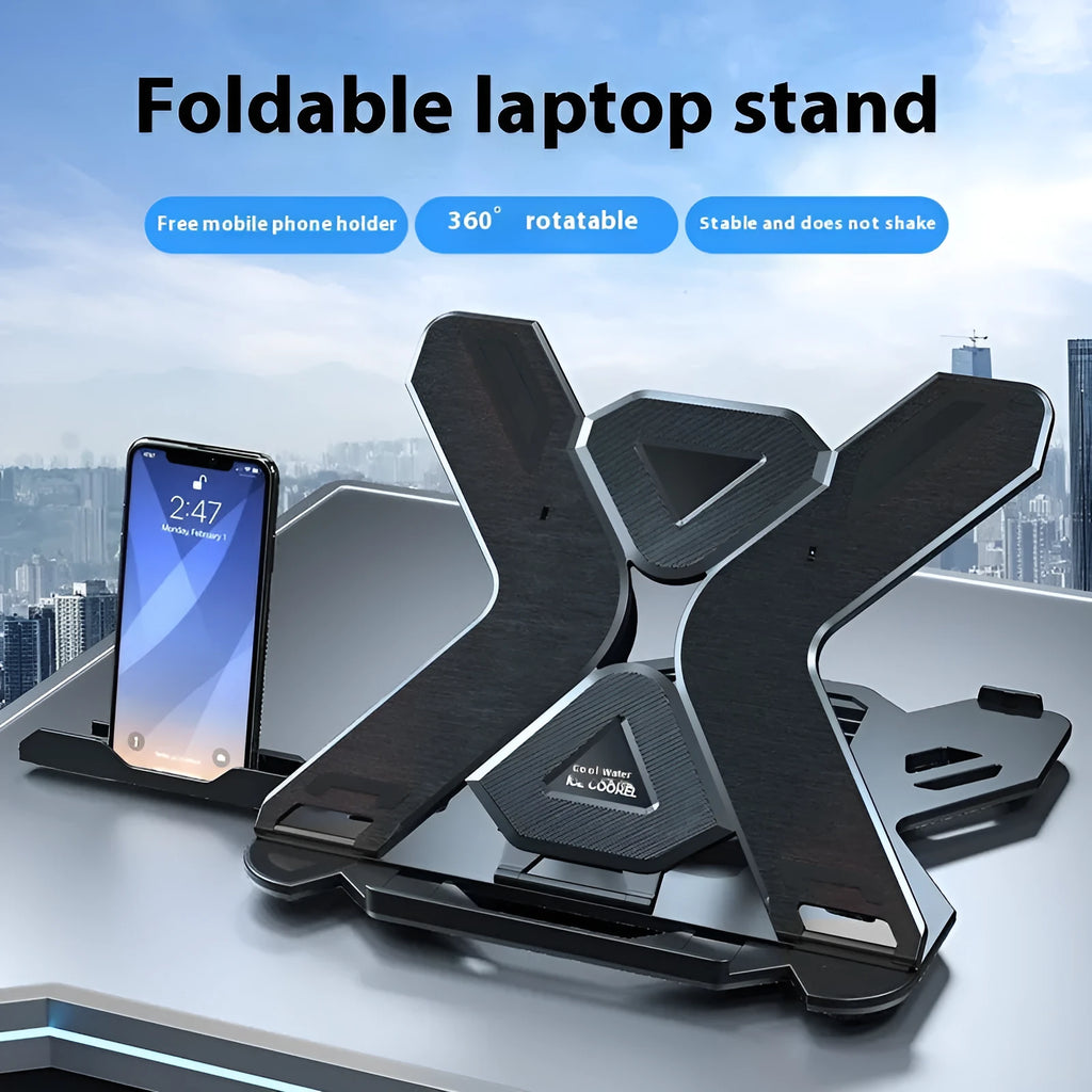 ABS plastic laptop cooling bracket 300x200mm in black or white with optional rotating base