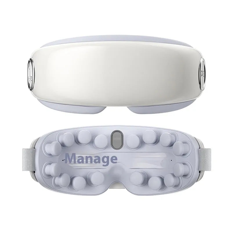 Rechargeable Bluetooth steam smart eye moisturising instrument in purplish grey, green, or ink grey