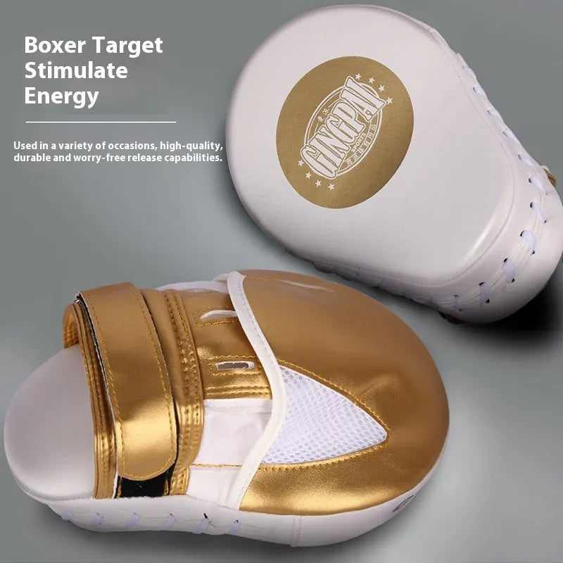 Vertical hanging PU martial arts baffle target in gold or green colour, 60cm height