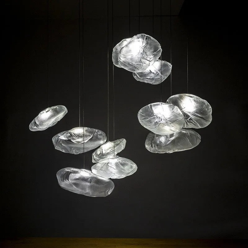 Postmodern light luxury glass decorative chandelier in modern simplicity design