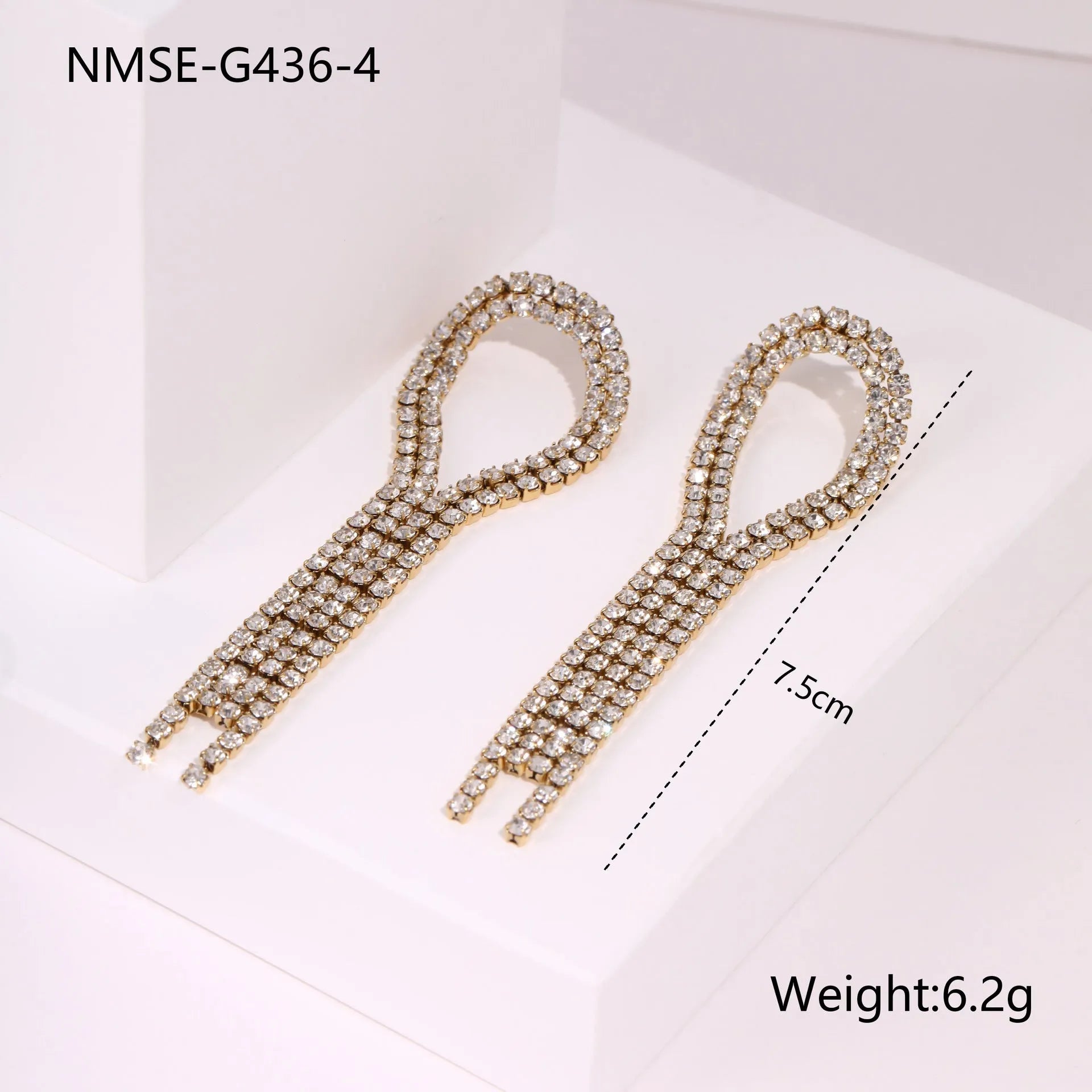 Women's stainless steel earrings with gold plated heart and star shapes in an irregular geometric design.