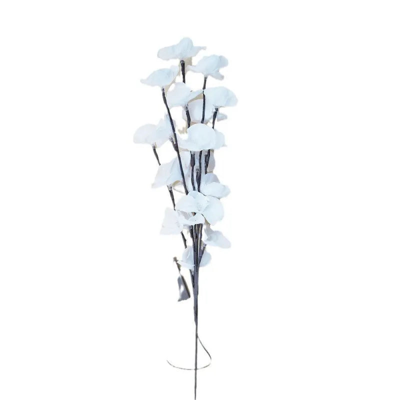 65cm long pink Phalaenopsis orchid branch decorative LED light with 20 warm white lights