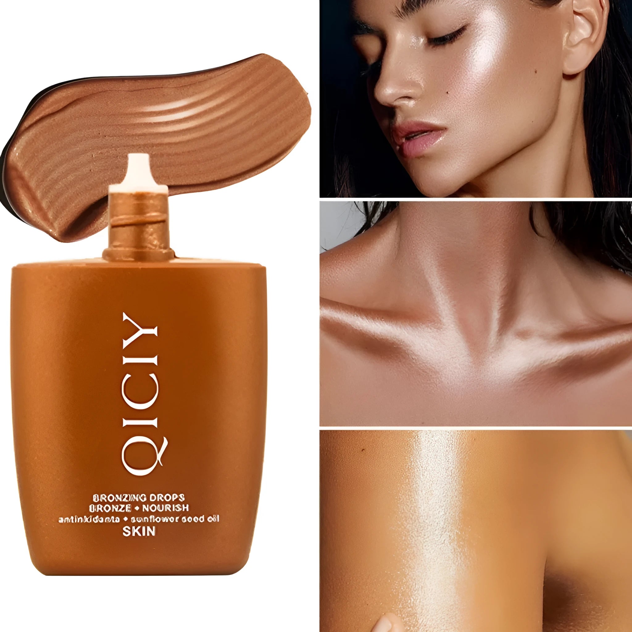 30ml contouring liquid bottle for face and body brightening with four shade options