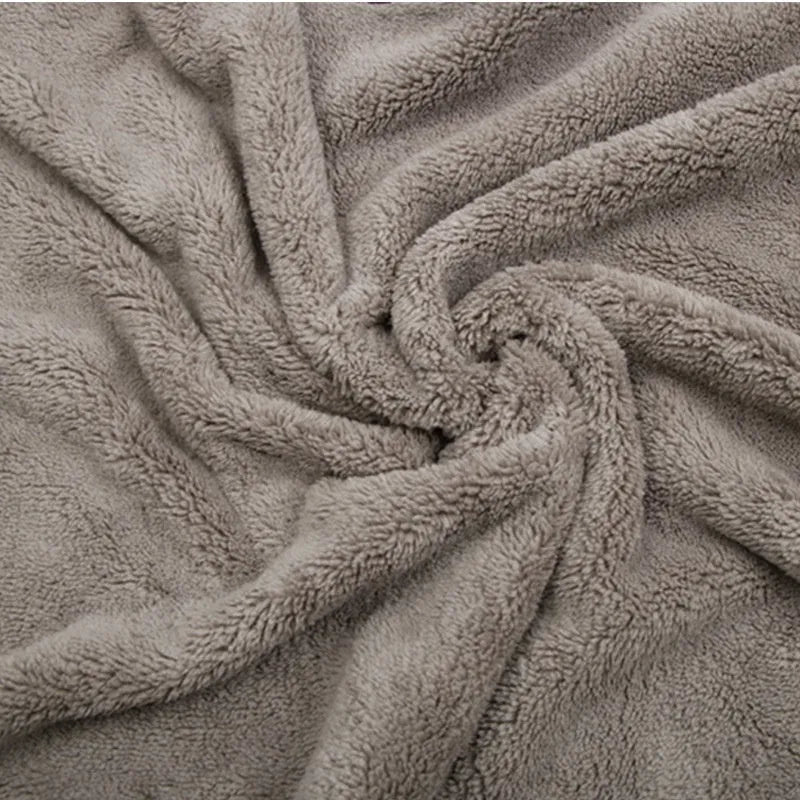 Microfiber car drying towel set showing size options: 75cm by 35cm, 60cm by 40cm, and 100cm by 40cm.