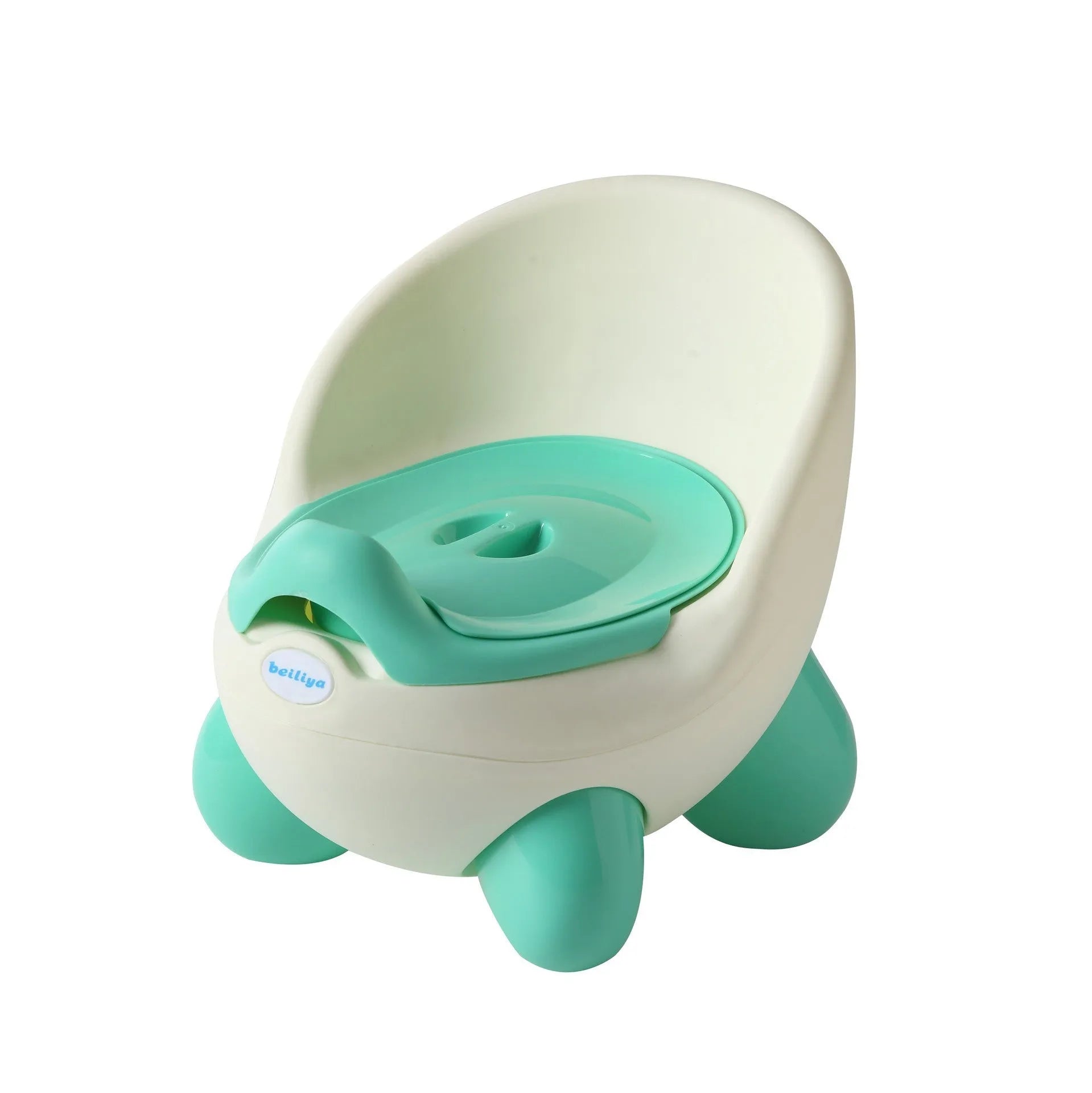 Dandan cartoon-themed baby training toilet stool in blue, green, red, pink, or light blue and green colours.