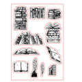 White seal pattern transparent silicone stamp measuring 11cm by 16cm for card making and crafts