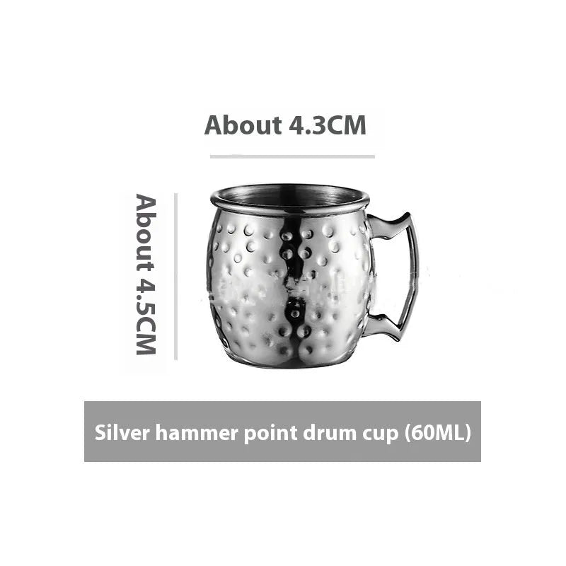Stainless steel Moscow mule cup with copper plating in metallic finish
