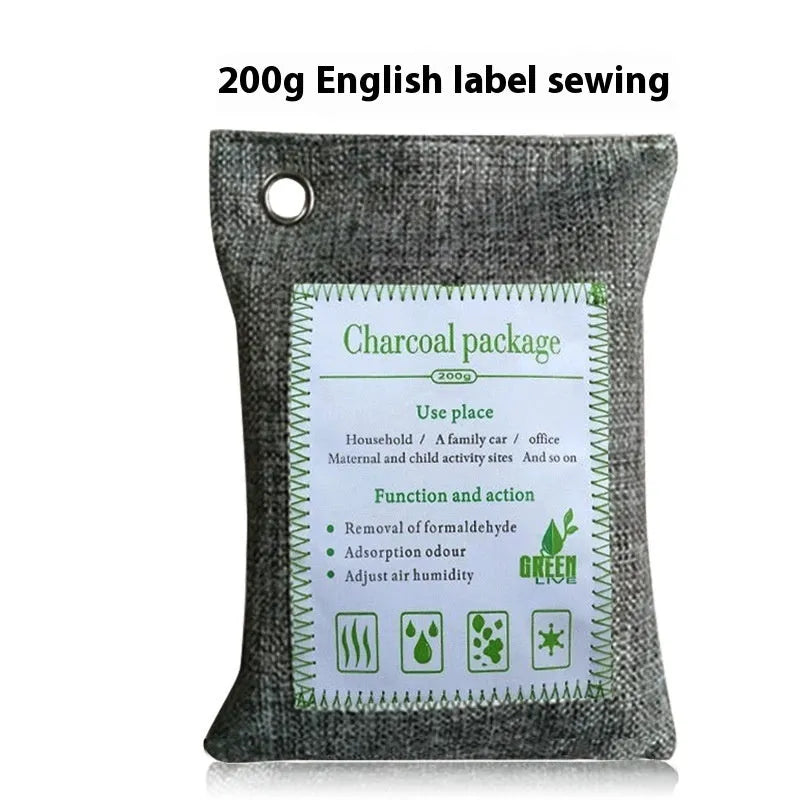 Bamboo charcoal wrapped activated carbon bags for formaldehyde removal in household settings