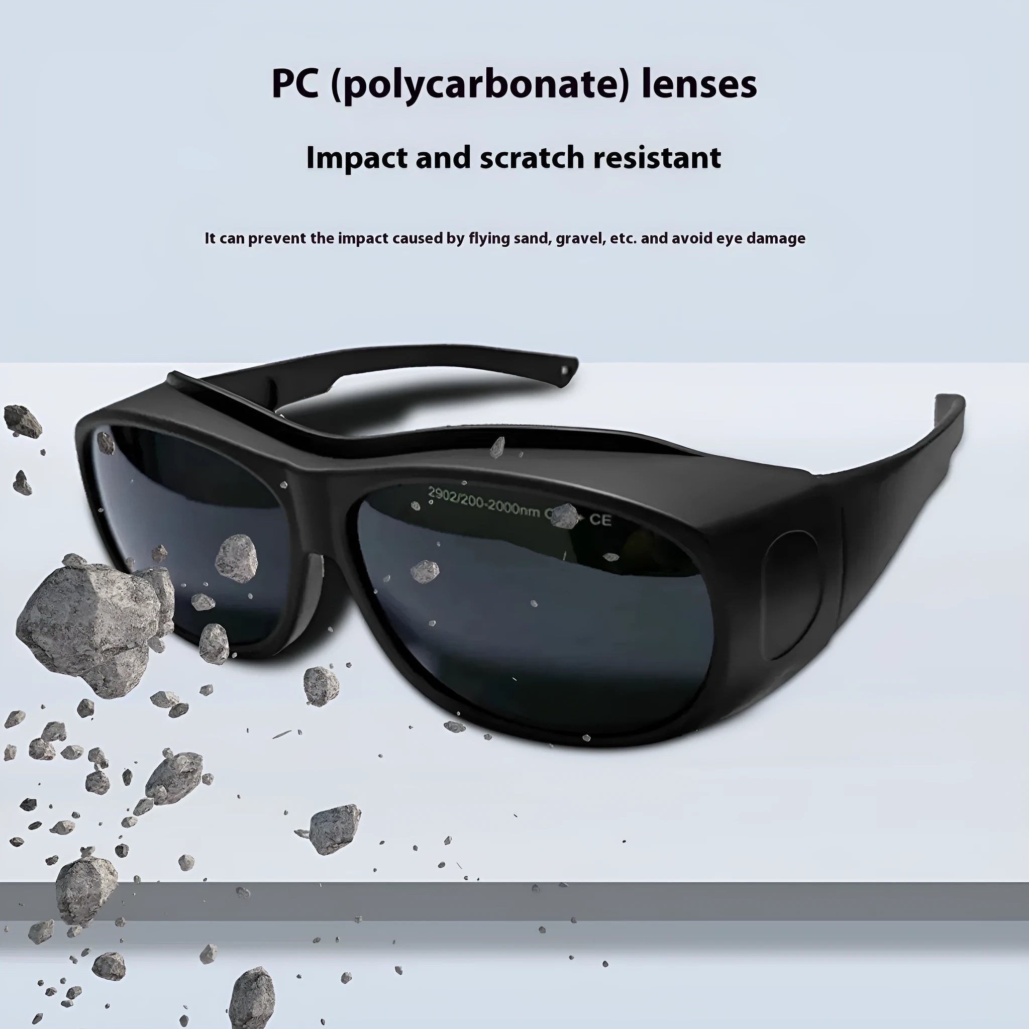 Clear laser safety goggles for 200-2000nm skin rejuvenation and welding protection