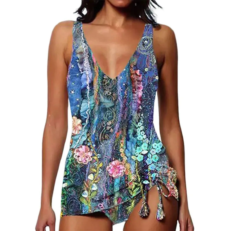 Women's triangle bikini swimsuit in Spandex with top and shorts in Colour 5