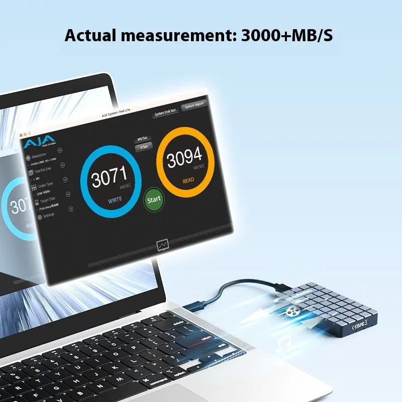 Aluminium USB4 hard disk enclosure for solid state drives with 40Gbps transfer speed