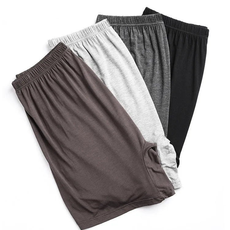 Men's solid colour high-waisted modal boxer shorts on a white background.