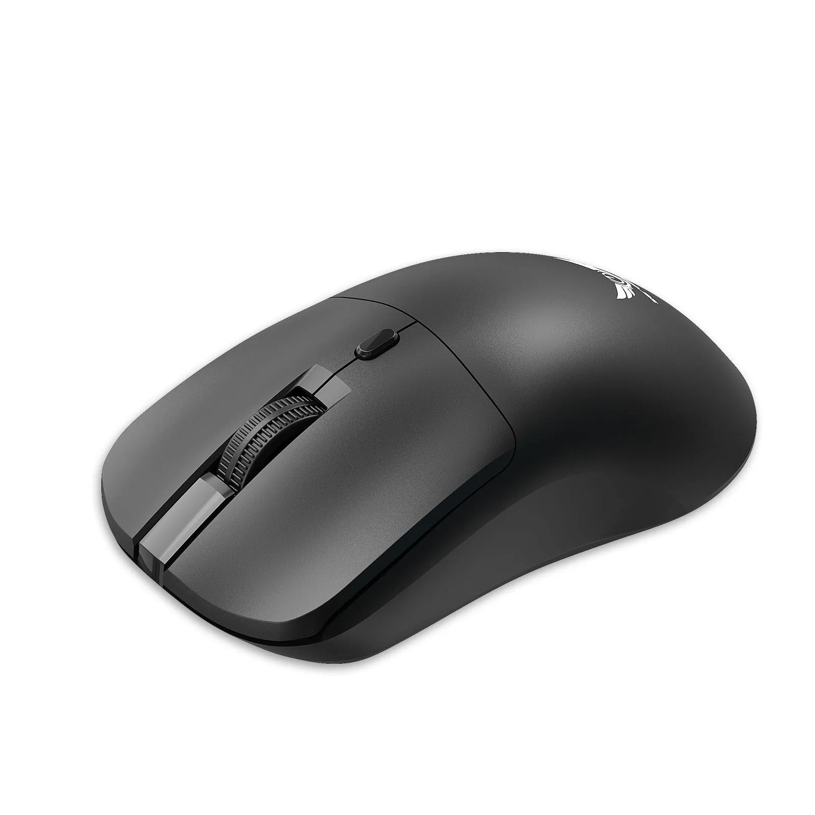 Black wireless mouse with three-gear audio button, photoelectric working mode for laptops
