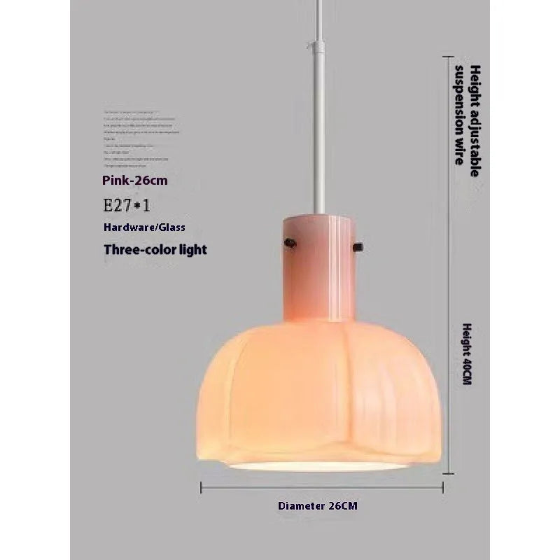 Medieval Glass Bud Retro Dining Room Chandelier pendant light in vintage design with E27 fitting