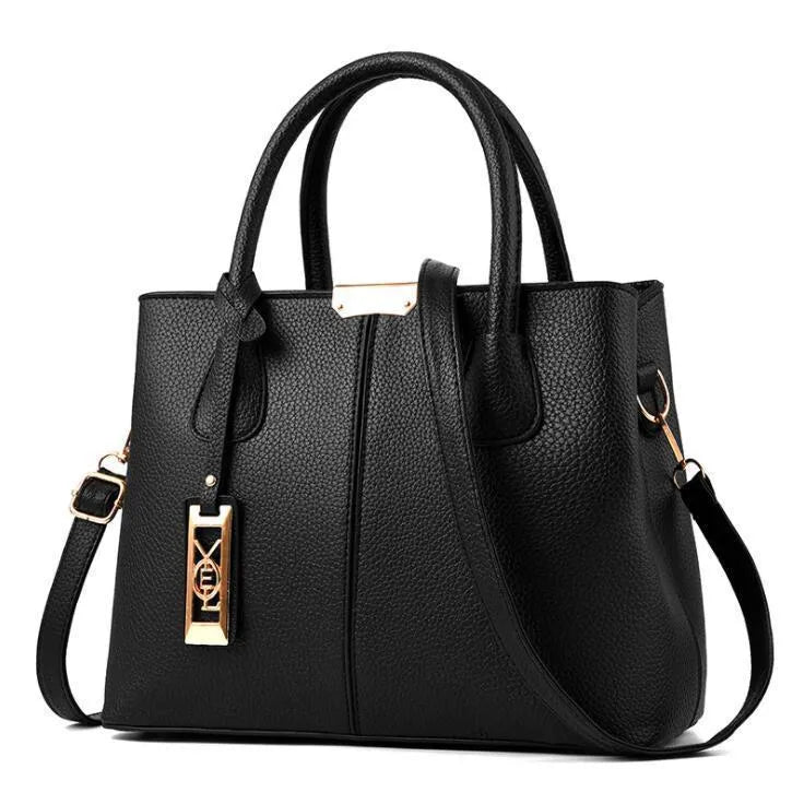 Soft PU women's shoulder bag in horizontal square shape with leather strap, available in multiple colours