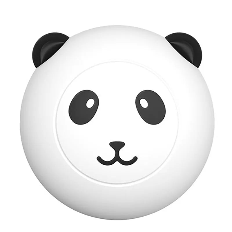 Panda-shaped silicone pet bath brush with soft bristles for cat and dog shower cleaning