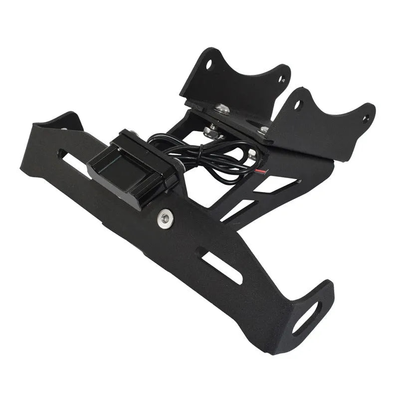 Black aluminium alloy Honda motorcycle rear licence plate holder with fixed mounting bracket