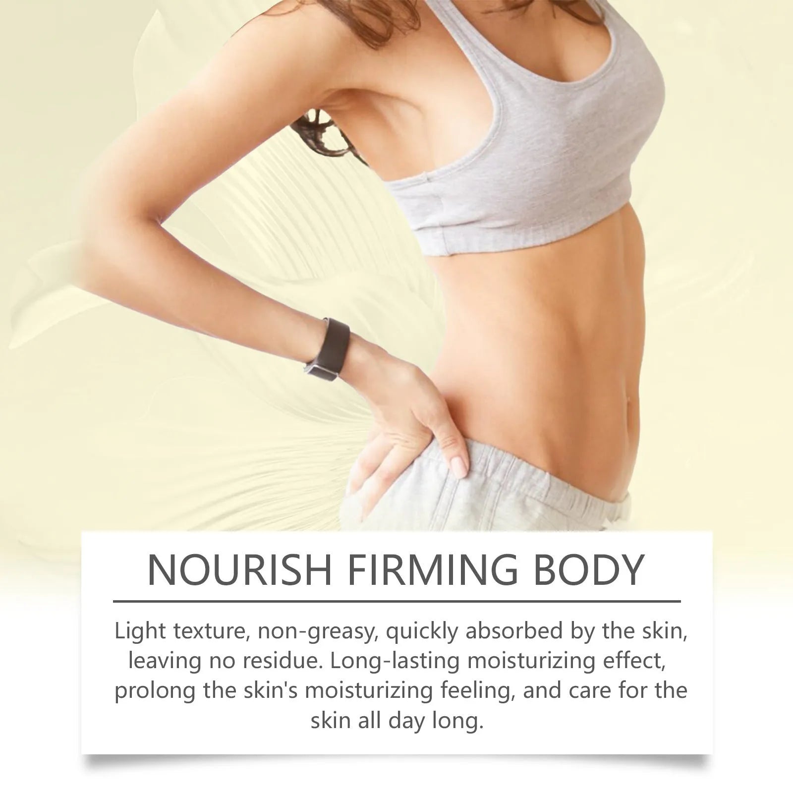 Body care set with skincare oil and moisturising cream for nourishing firming massage treatment