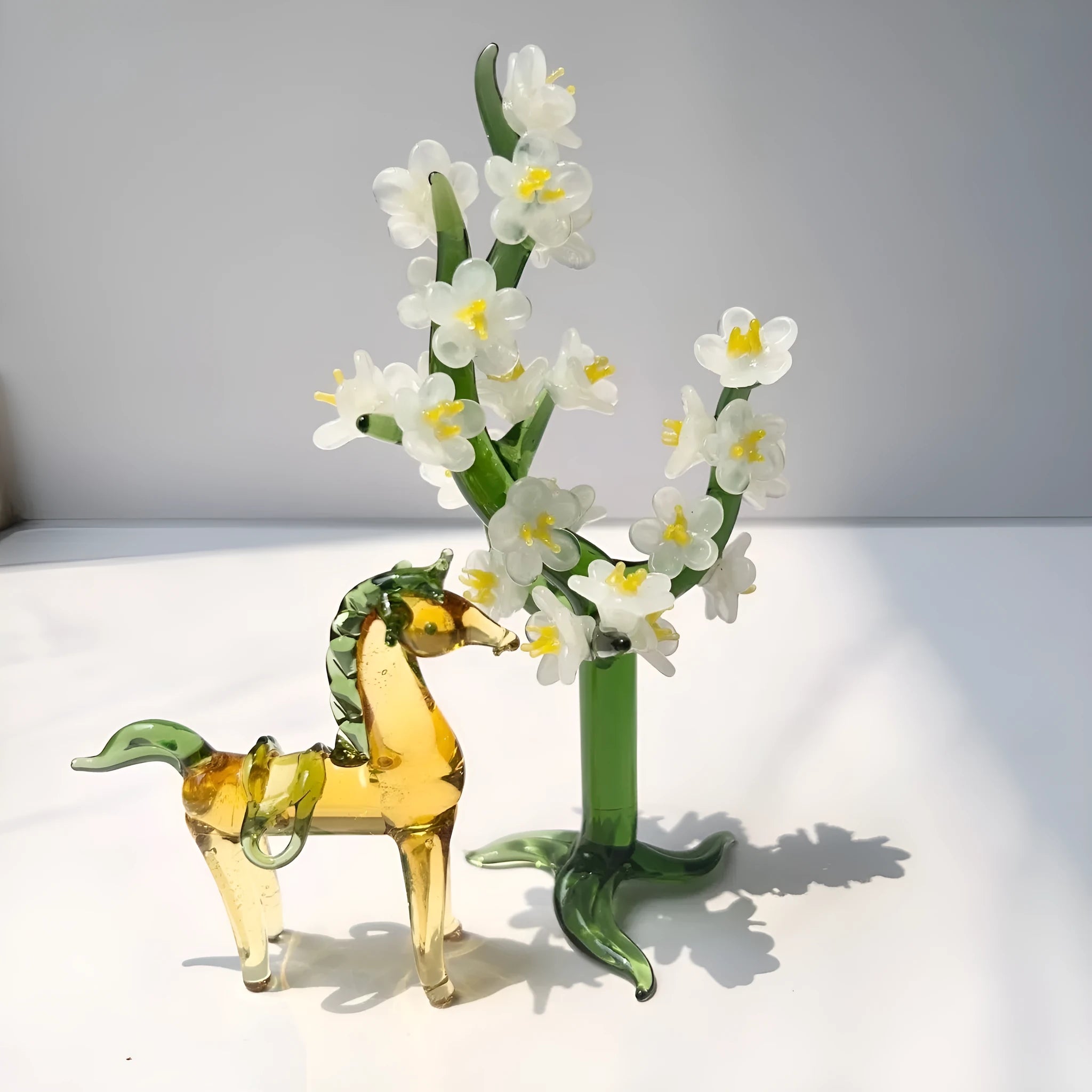 Coloured glaze horse office decoration in modern simplicity style