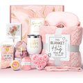Modern simple style aromatherapy candle soap bath gift set with plastic packaging.
