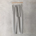 Boys slim straight wool trousers in tapered cut with straight leg opening