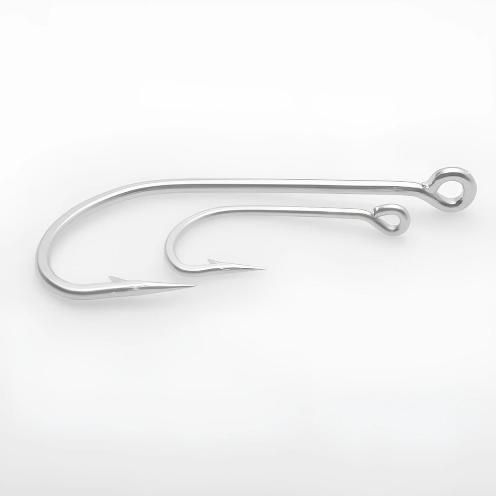 Set of stainless steel sea fishing hooks in multiple specifications for ocean boat fishing