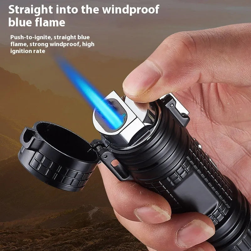 TH727 multifunction waterproof metal flashlight lighter in five colour options