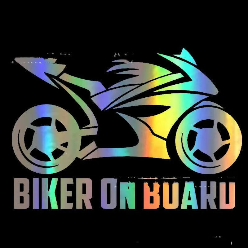 Motorcycle car reflective stickers in multiple colours with two size options on vehicle surface