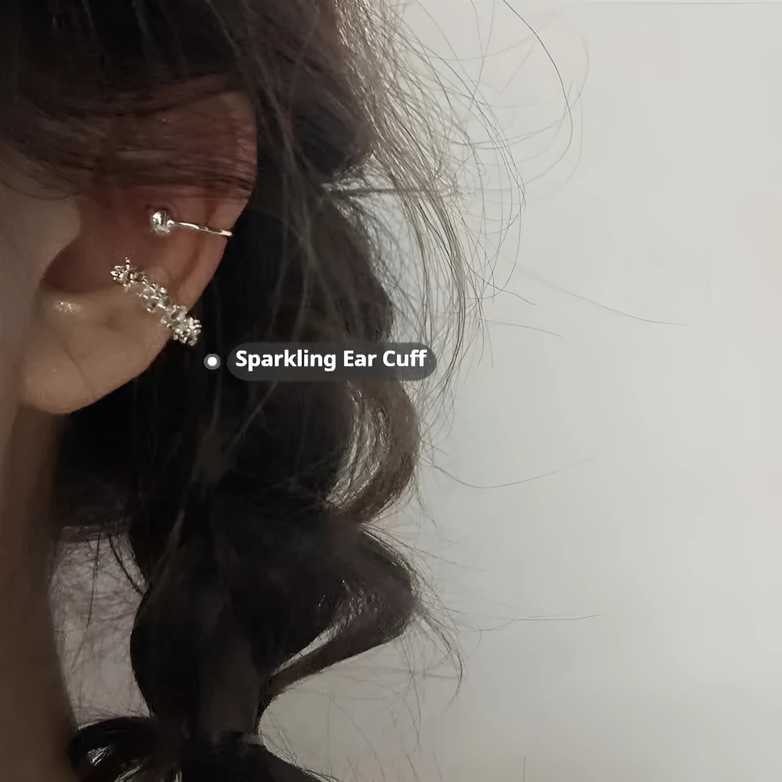 Geometric irregular frosty ear clip earrings in B4710 colour tone