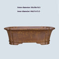 Purple sand rectangular floor-standing flowerpot in modern simplicity style.