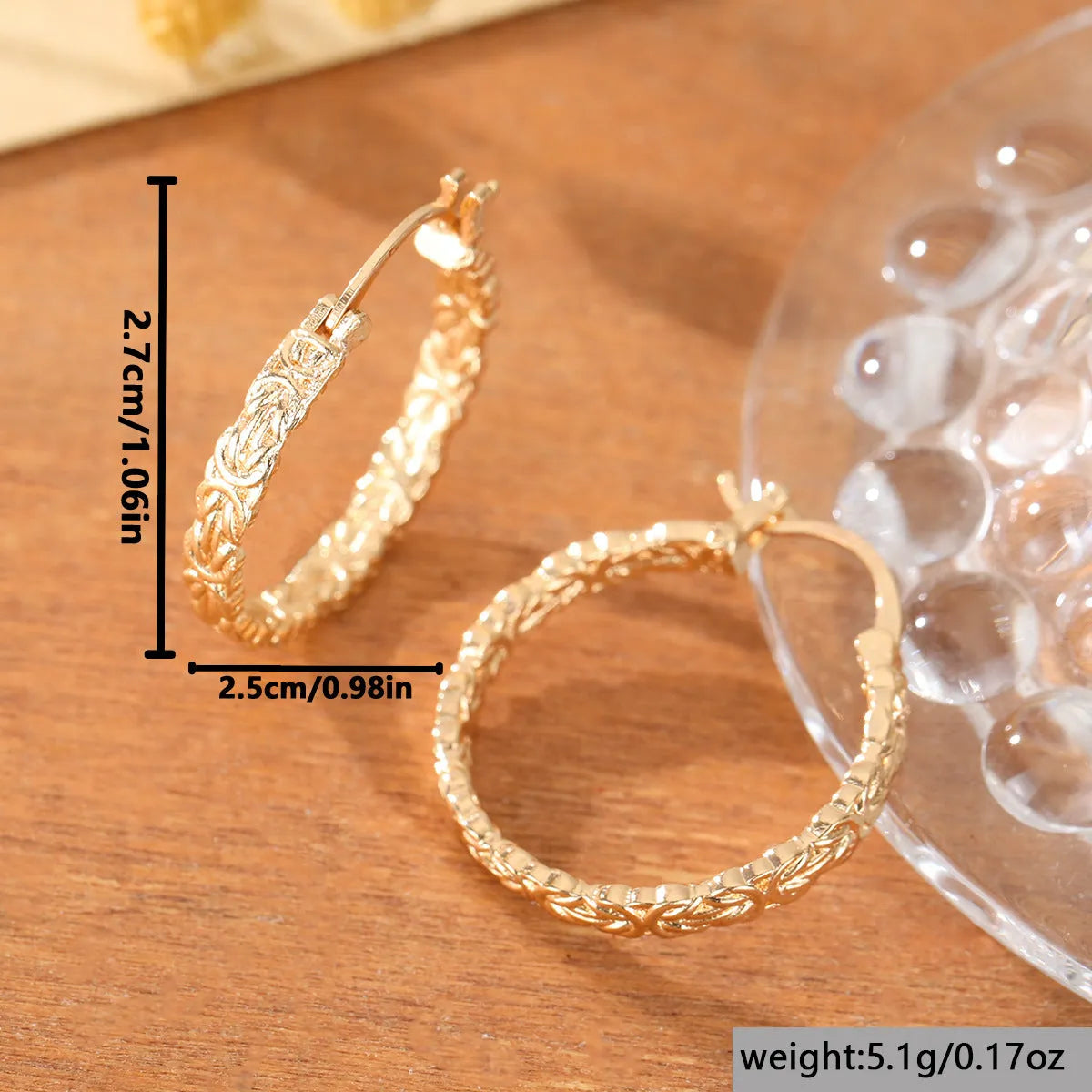 Matte brushed geometric earrings for women in picture colour made of zinc alloy with electroplating finish