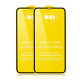 Black tempered glass screen protector for Xiaomi smartphones showing full coverage design