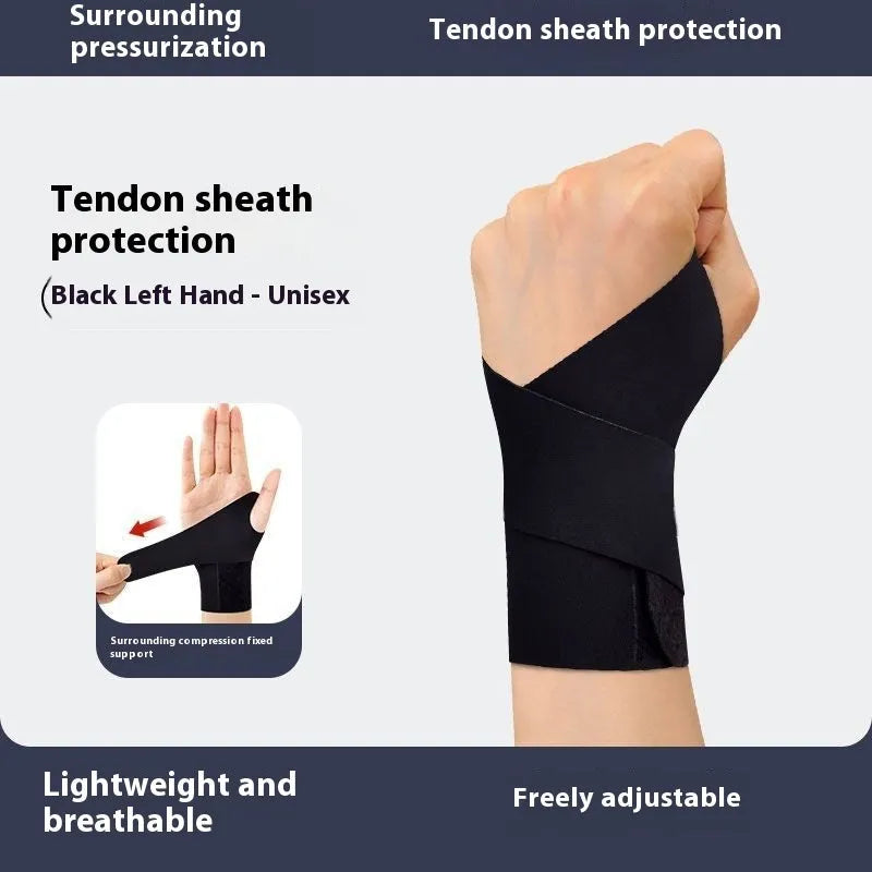 Adjustable athletic wristguards for sports wrist support in black colour