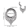 Stainless steel drop-shaped auricle to round hanging egg ear extenders with totem design