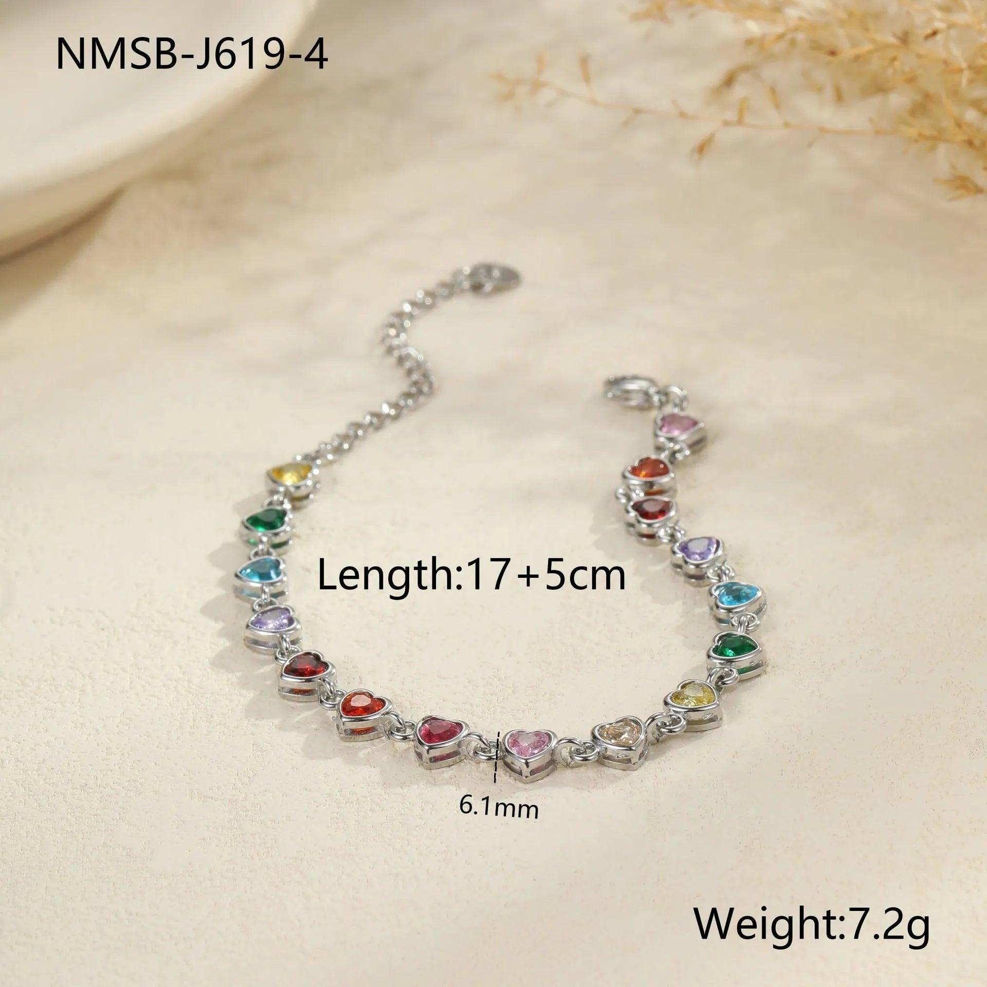 Geometric stainless steel women's bracelet with 18K electroplating in gold or silver colour