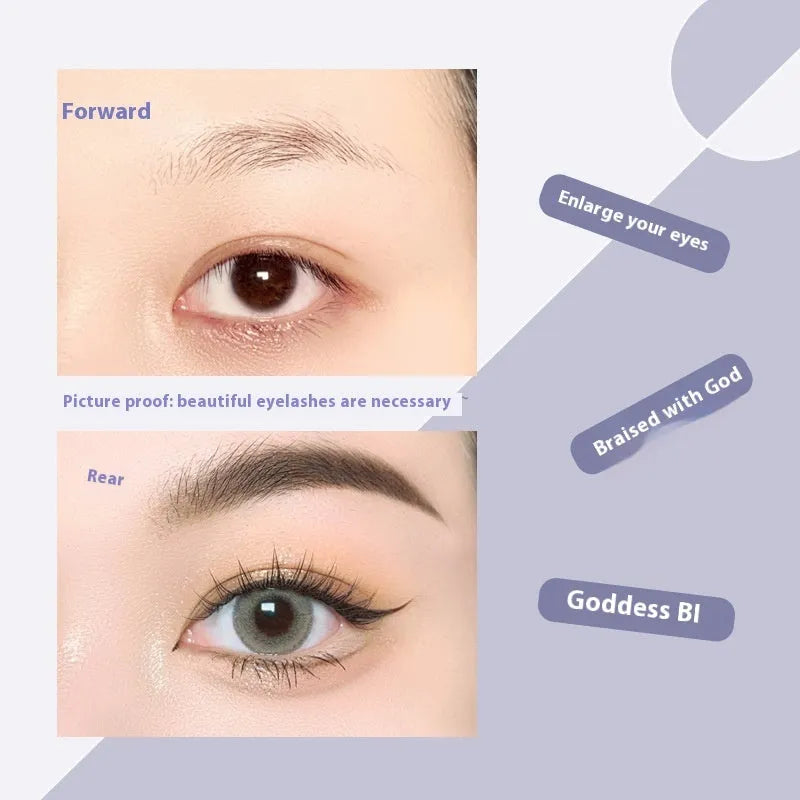 Black V-shaped fairy fishtail false eyelashes with thick segments on a clear background.