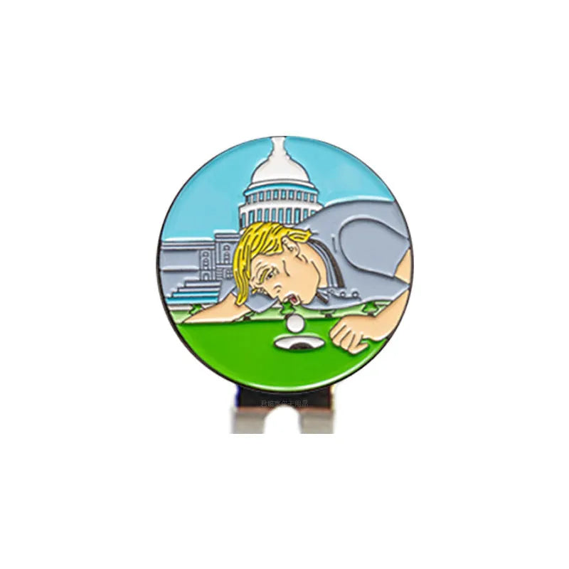 Zinc alloy golf hat clip with personalised dragon year or custom mark design