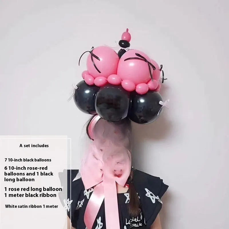 DIY balloon bouquet cake decorating kit with balloon set for handmade party centrepieces