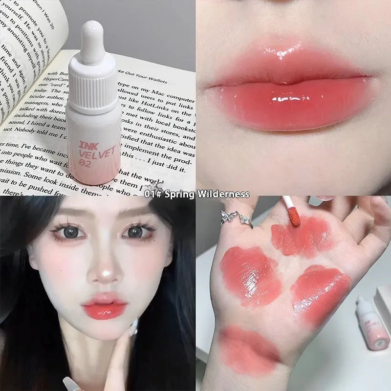 Milk Huhoo series mirror lip lacquer in 3.5g packaging with four shade options