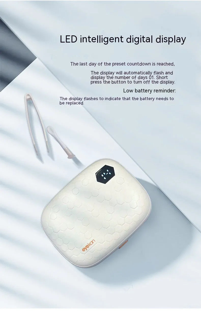 Automatic ultrasonic cleaning machine for invisible glasses in pearl white colour