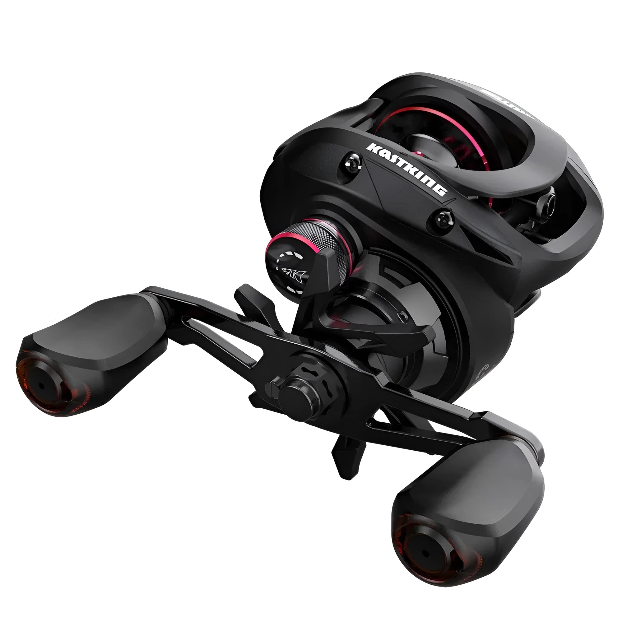 Drip wheel fishing reel showing rocking wheel line mechanism with left and right hand configuration options
