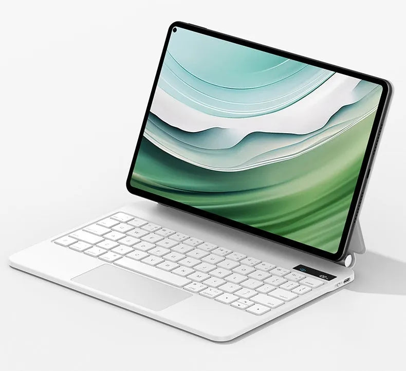 Huawei MatePad magnetic keyboard cover with wireless Bluetooth connectivity and PU leather protection