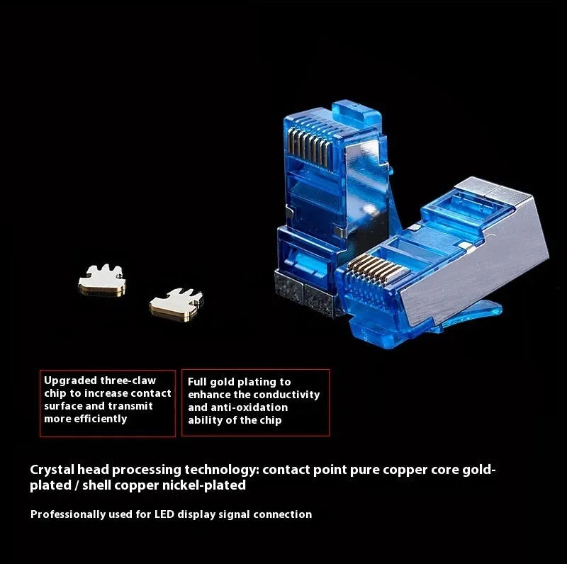NE8FF CAT6 RJ45 male to female Ethernet cable extension connector on a white background.