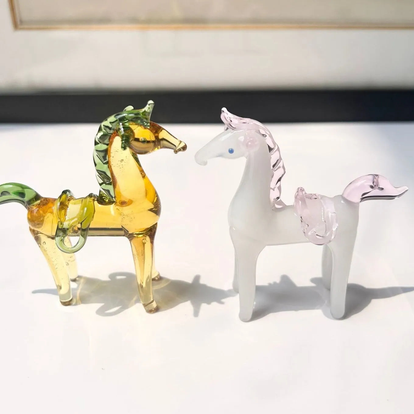 Coloured glaze horse office decoration in modern simplicity style