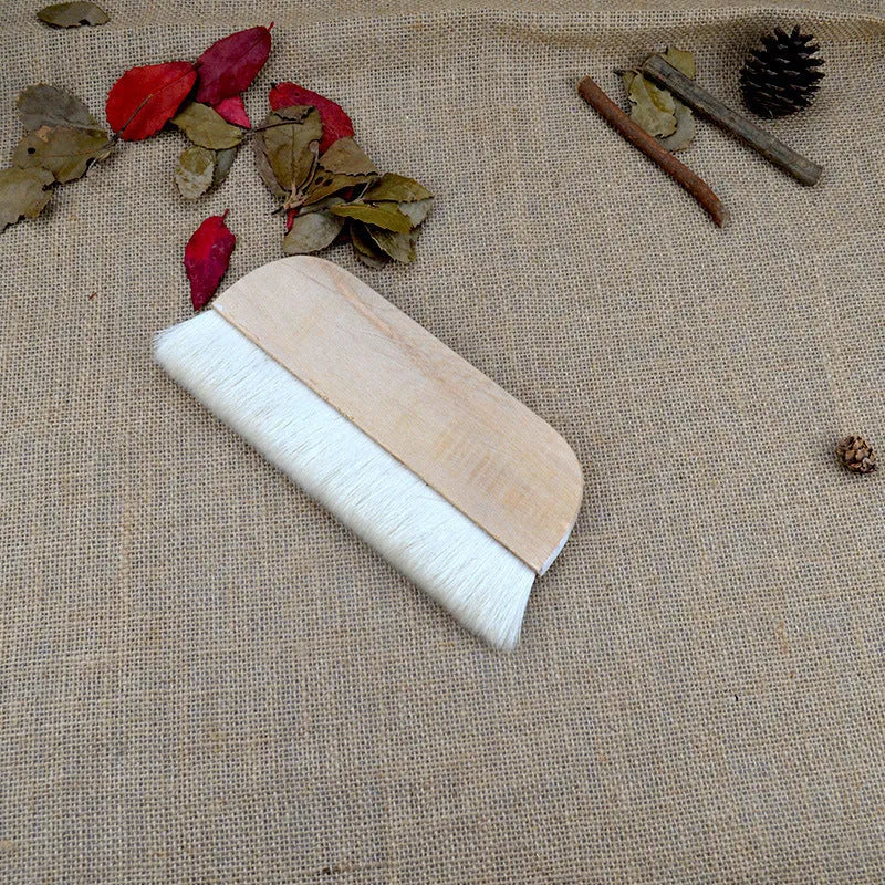 Natural wool brush for art mounting and board shading, shown in picture colour