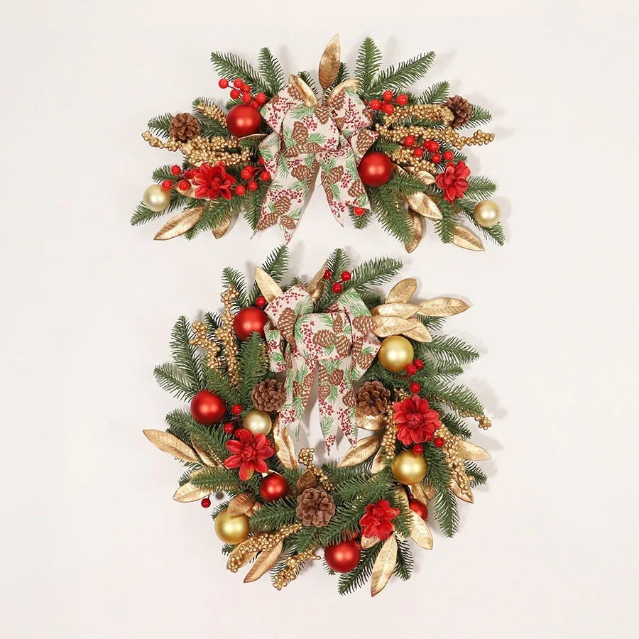 Christmas garland decoration in plastic with multiple hanging style options